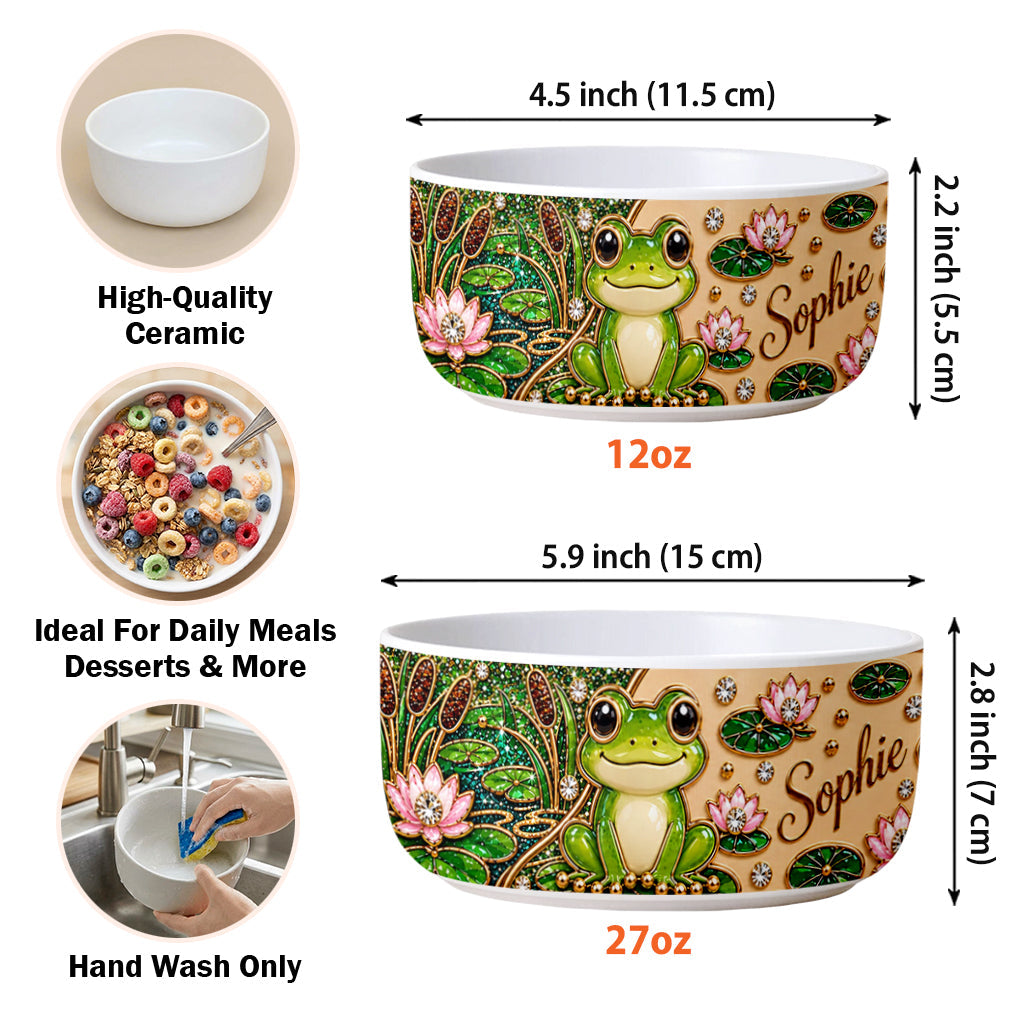 Love Frog - Personalized Frog Ceramic Bowl