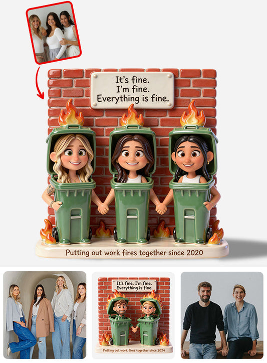 Putting Out Work Fires - Personalized Colleague Custom Shaped Acrylic Plaque