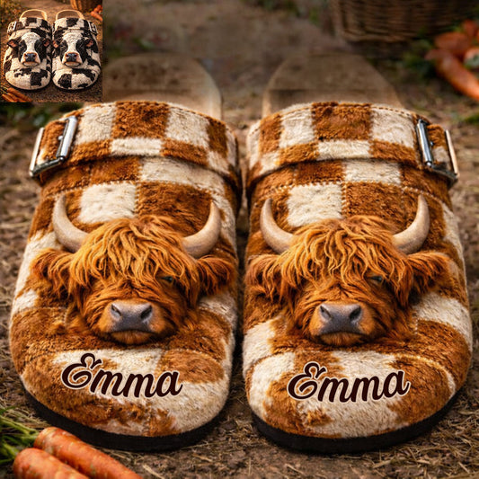Love Highland Cow, Farm Life - Personalized Highland Cow Clogs With Arch Support