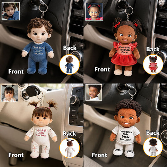 Perfect Father's Day Gift - Personalized Father Plush Keychain