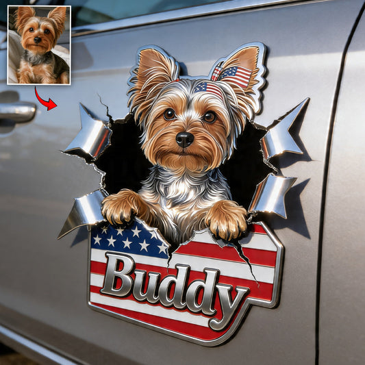 Peeking Pets - Personalized Dog Decal Full