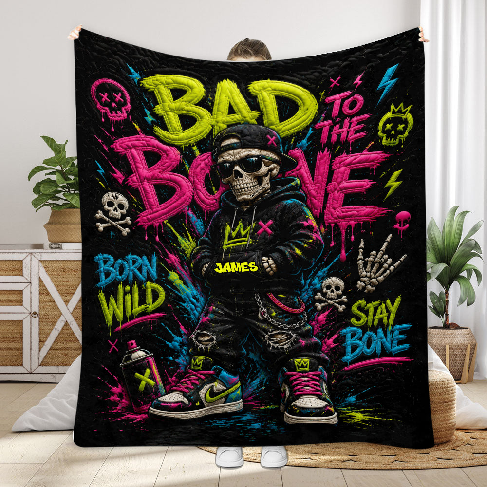 Stay Cool - Personalized Skull Blanket