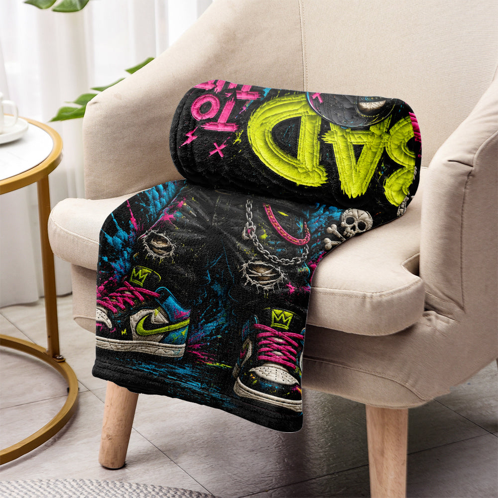 Stay Cool - Personalized Skull Blanket