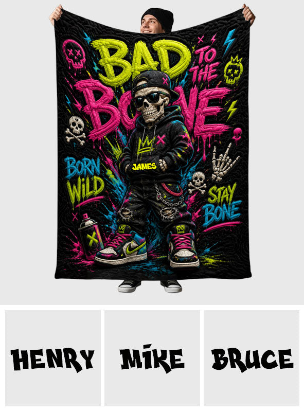 Stay Cool - Personalized Skull Blanket