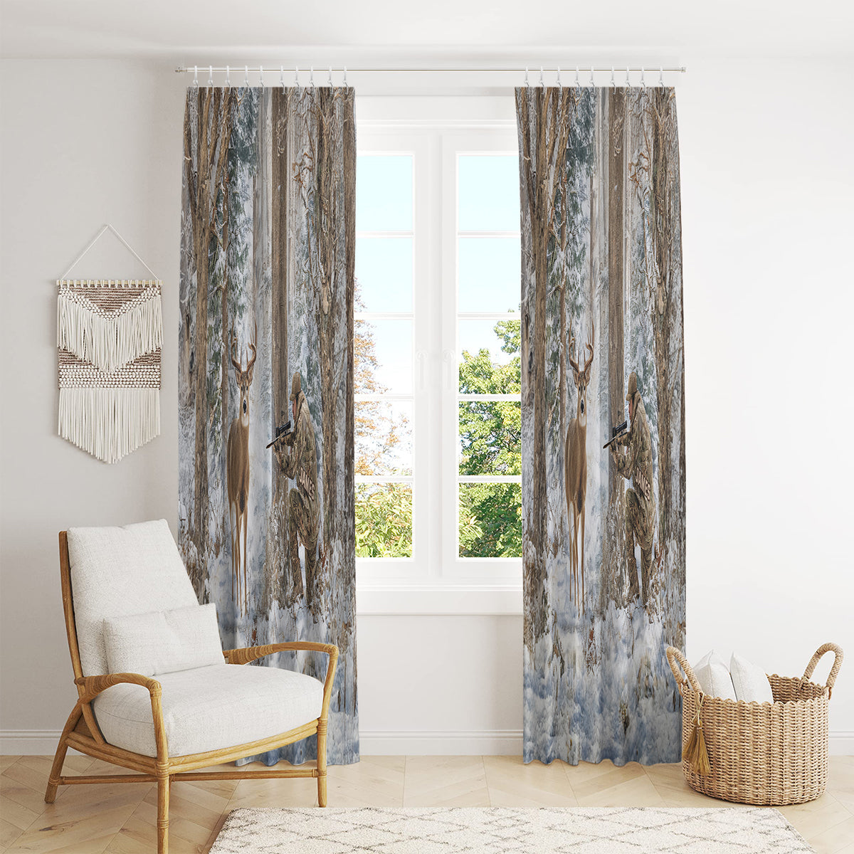 Love Hunting - Personalized Hunting Blackout Window Curtain/ Drapes Set