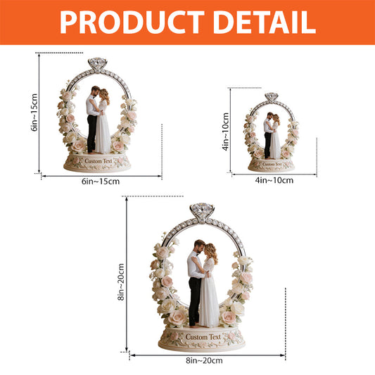 Wedding Gift, Couple Wedding Anniversary - Personalized Couple Custom Shaped Acrylic Plaque