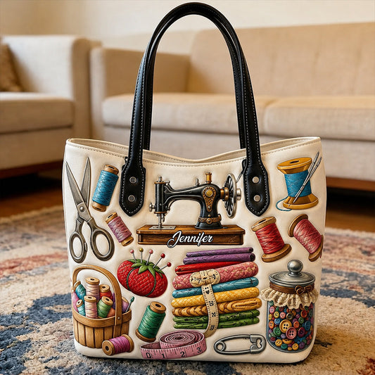 Love Sewing - Personalized Sewing Tote Bag