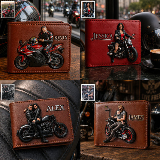 Ride To Live - Personalized Biker Leather Wallet