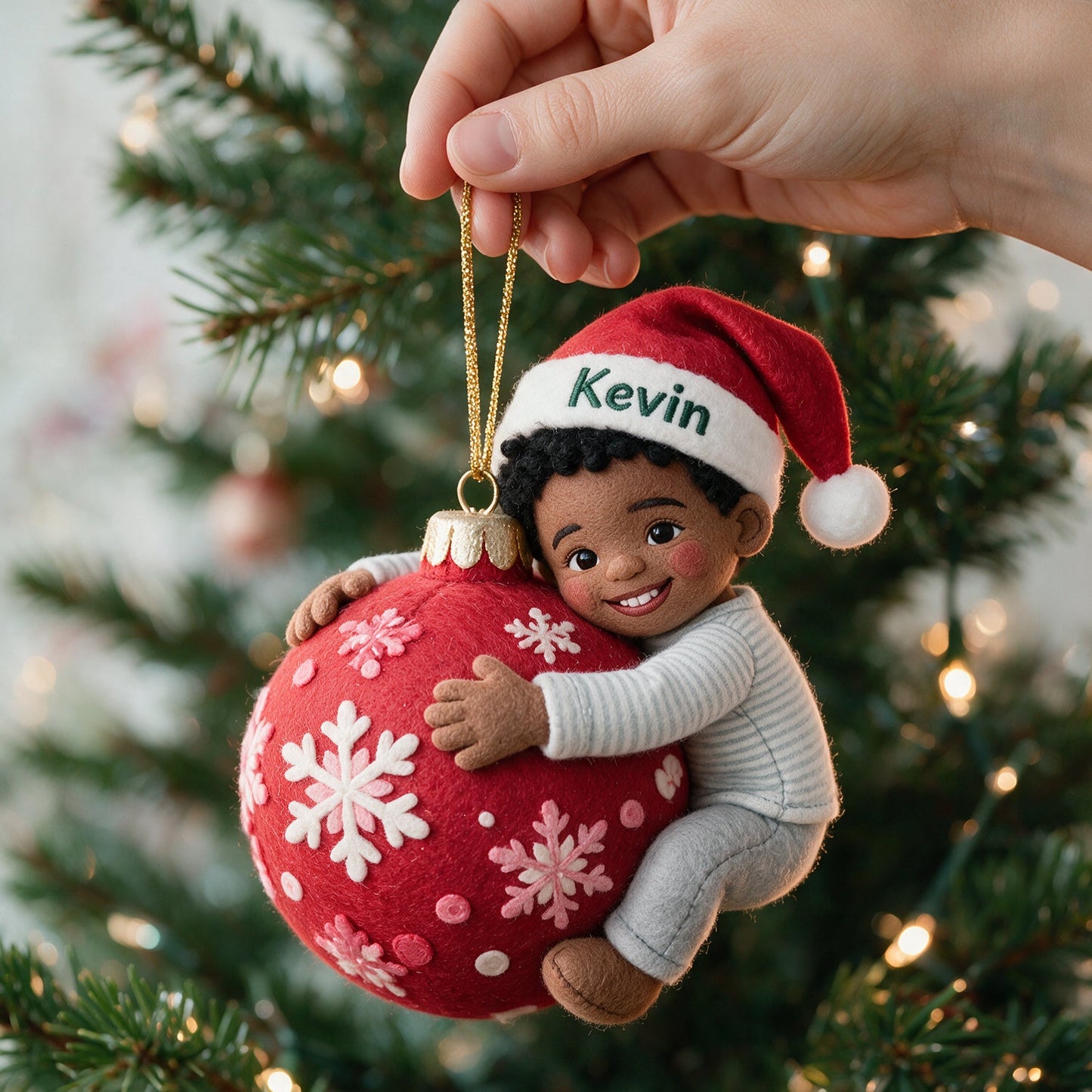 Little Christmas - Personalized Kid Plush Ornament
