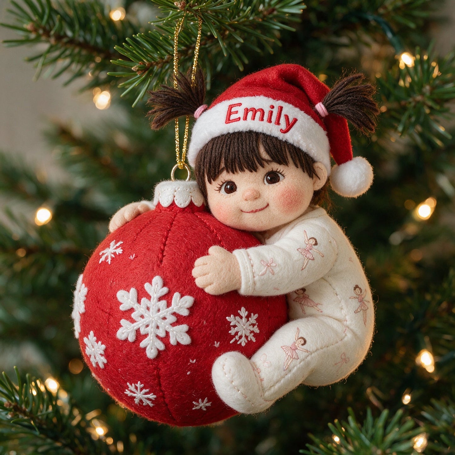 Little Christmas - Personalized Kid Plush Ornament