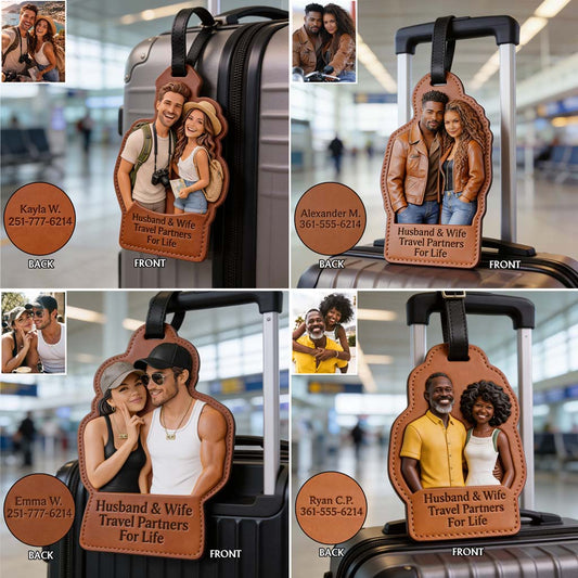 Travel Partners For Life - Personalized Couple Luggage Tag