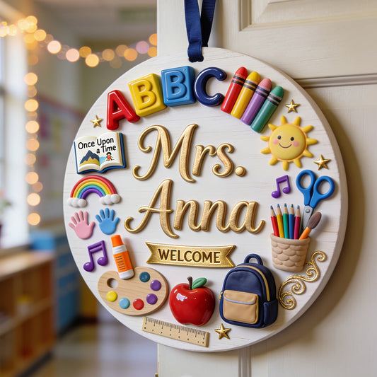 Teacher Gifts - Personalized Teacher Custom Shaped Wood Sign