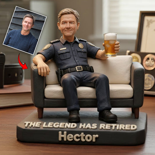 The Legend Has Retired - Personalized Police Officer Custom Shaped Acrylic Plaque