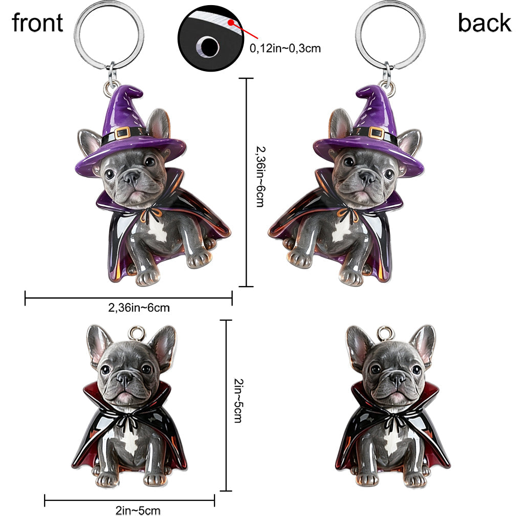 Halloween Vibes - Personalized Dog Premium Keychain With Charms