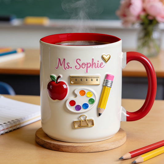 Teach With Love - Personalized Teacher Accent Mug