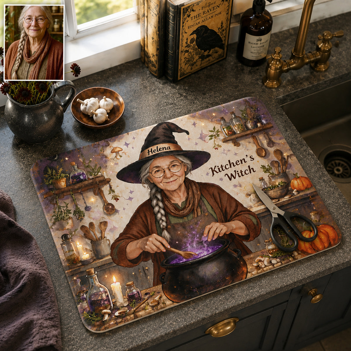 Witch's Kitchen - Personalized Witch Drying Mat