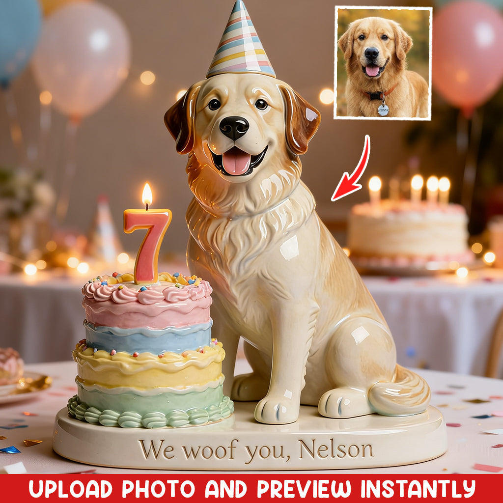 Pet Birthday Party - Personalized Dog Custom Shaped Acrylic Plaque