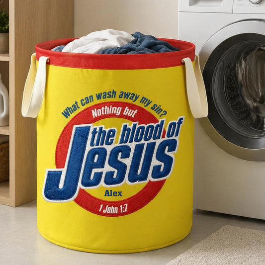 The Blood Of Jesus - Personalized Christian Storage Basket