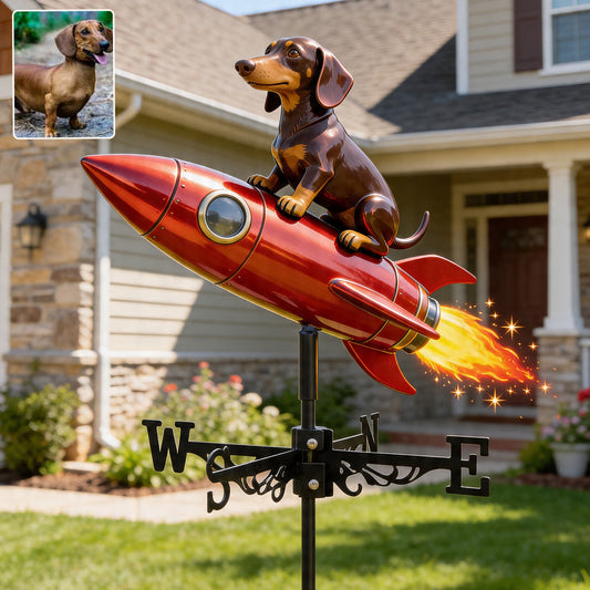 Pet Mom Gift, Dog Lovers Gift Idea - Personalized Dog Weather Vane