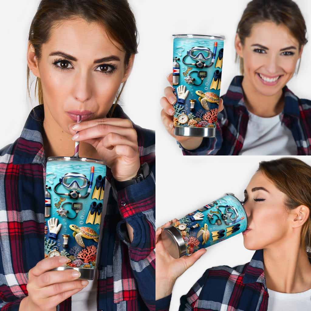 Suba Diving Lovers - Personalized Scuba Diving Tumbler