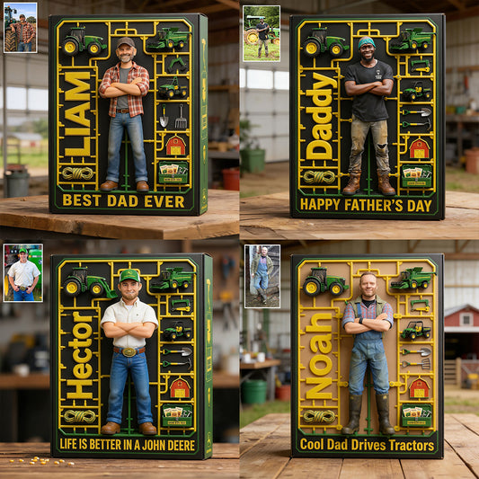 Tractor Dad - Personalized Farmer Custom Shaped Acrylic Plaque