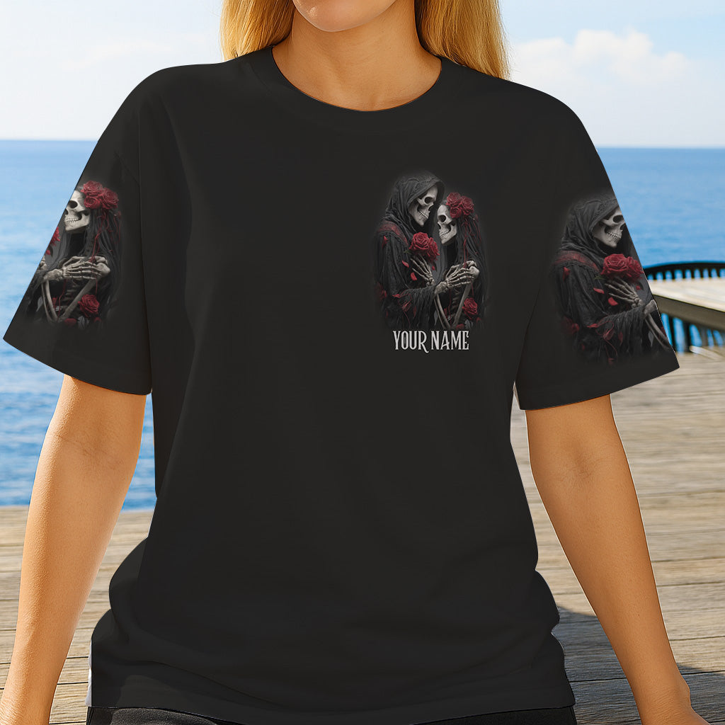 Till Death Do Us Part - Personalized Skull All Over Shirt