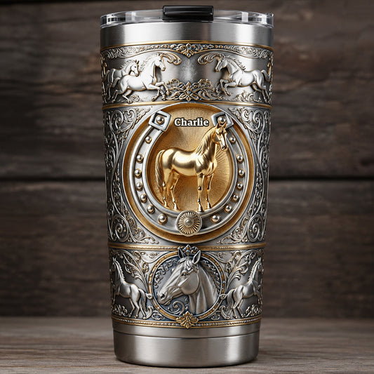 Love Horses - Personalized Horse Tumbler
