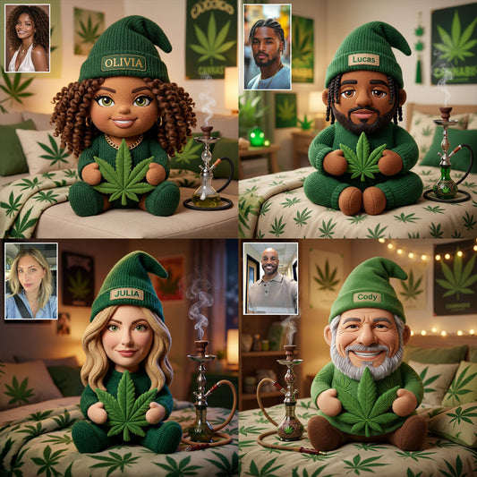 Stoner - Personalized Weed Premium Faux Fur Pillow