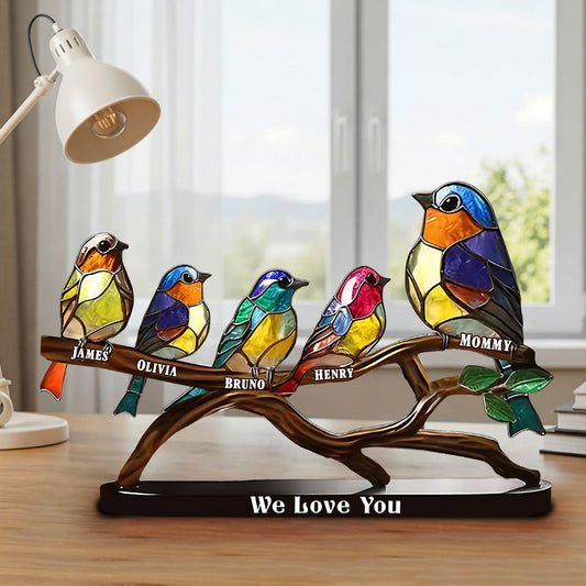 We Love You - Personalized Mother Custom Shaped Acrylic Plaque