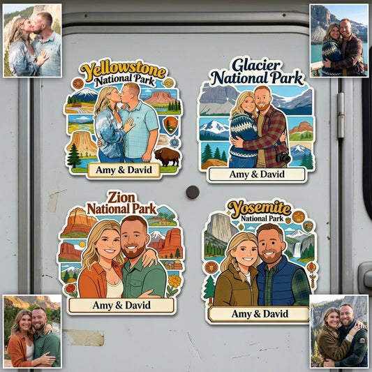 National Park Travel Memories - Personalized National Parks Magnet
