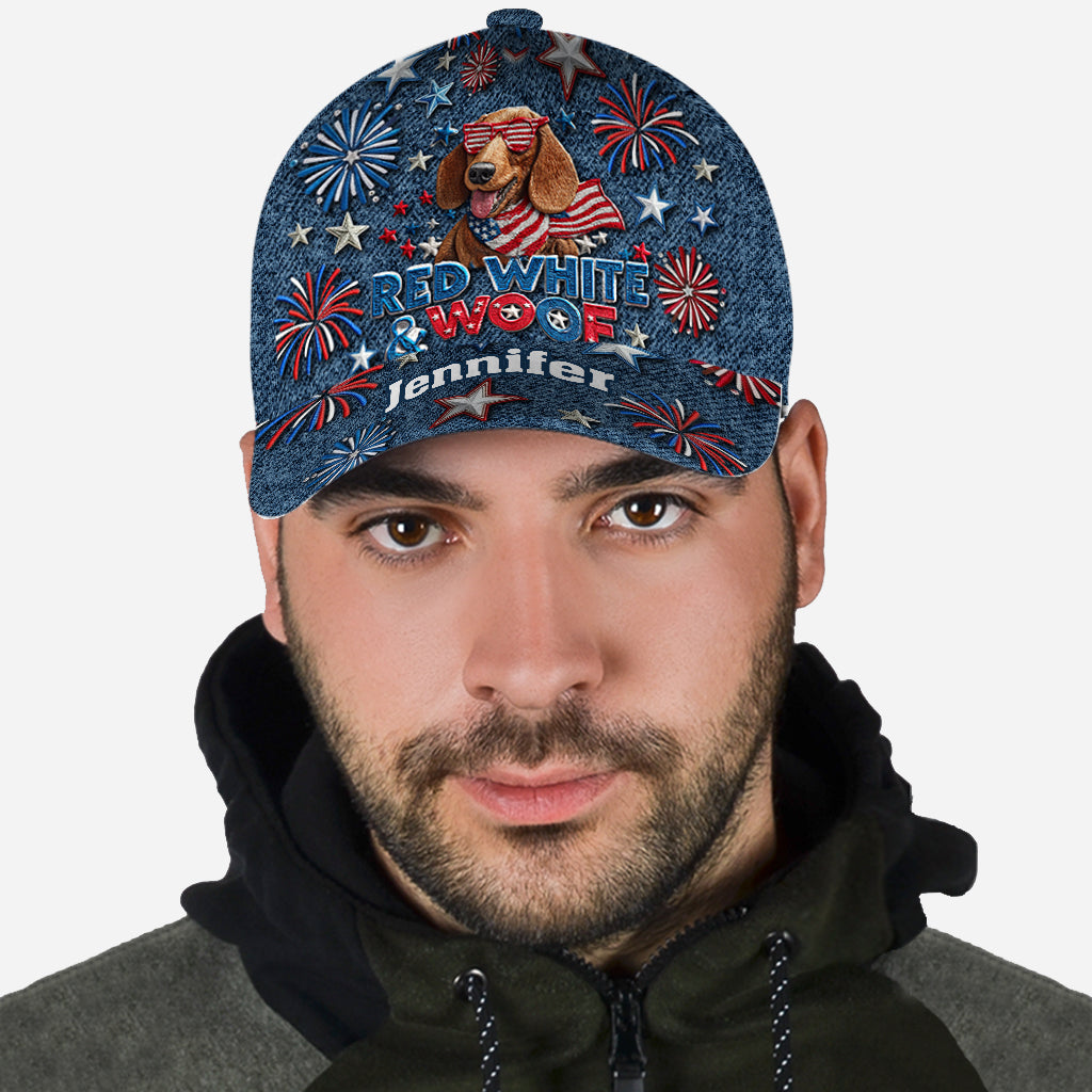 Red White & Woof - Personalized Dog Classic Cap