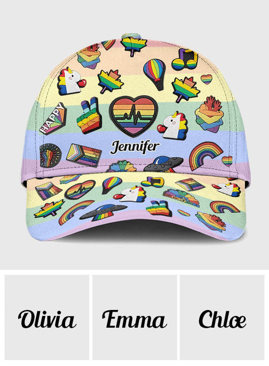 Pride Rainbow - Personalized LGBT Support Classic Cap