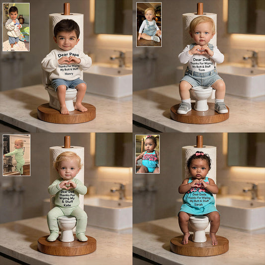 Thanks Dad Mom - Personalized Kid Paper Towel Stand