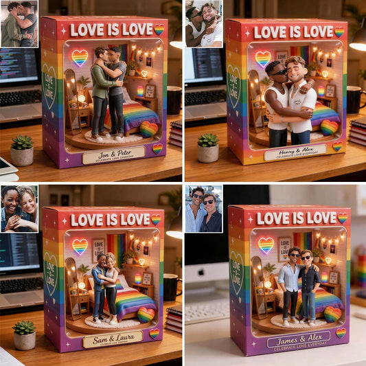Love Is Love - Personalized LGBT Support Acrylic Display Box