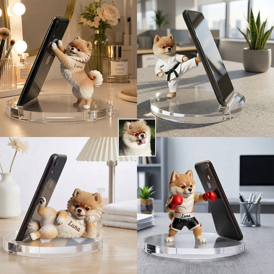 Unique Gift For Dog Lovers - Personalized Dog Phone/ Tablet Holder Stand
