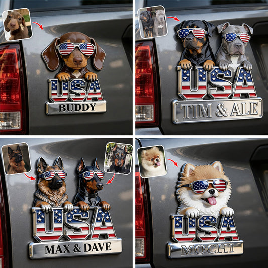 Patriotic Dog Owner - Personalized Dog Magnet