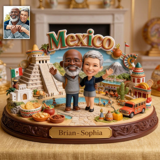Our Travel Story - Any Photo, Any City - Personalized Travelling Custom Shaped Acrylic Plaque