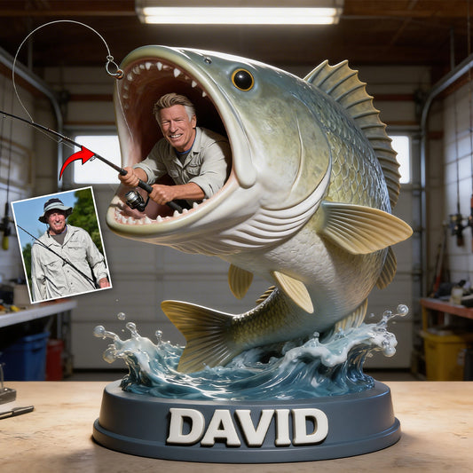 Love Fishing - Personalized Fishing Custom Shaped Acrylic Plaque