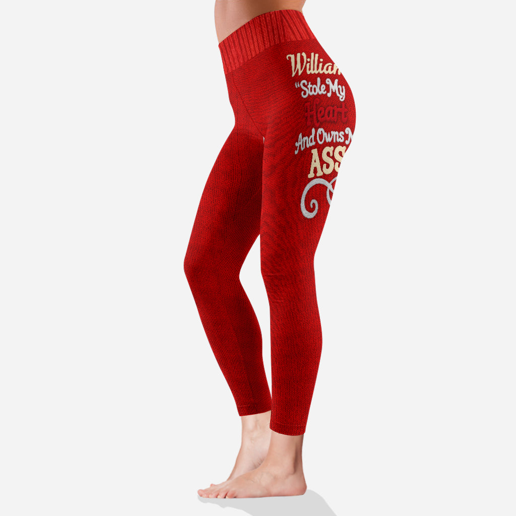 You Stole My Heart - Personalized Couple Leggings