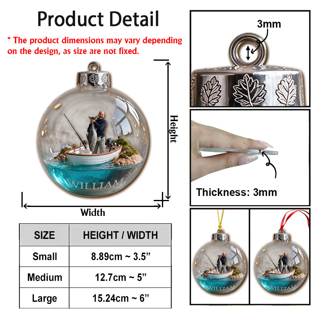 Fisherman Christmas - Personalized Fishing Ornament
