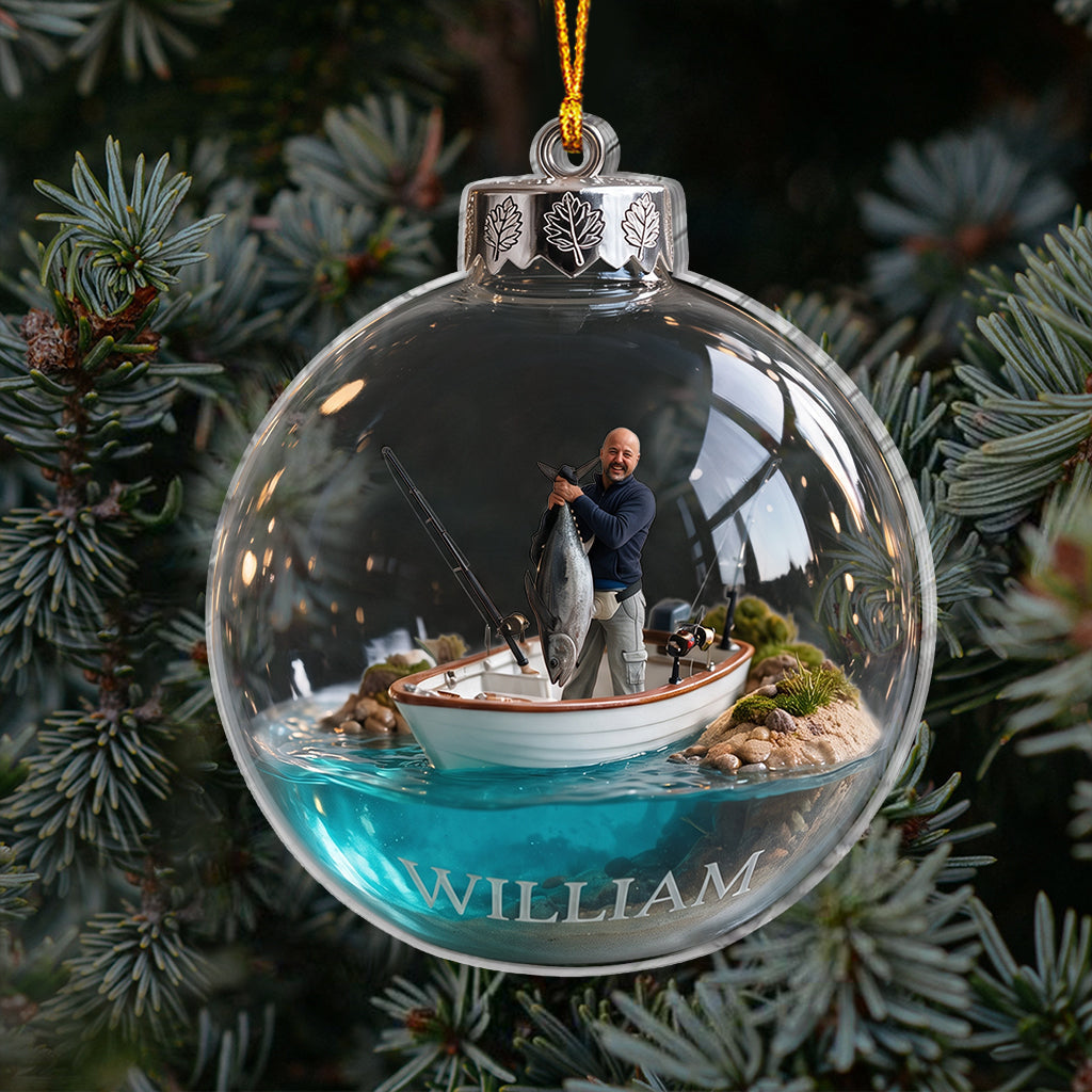 Fisherman Christmas - Personalized Fishing Ornament