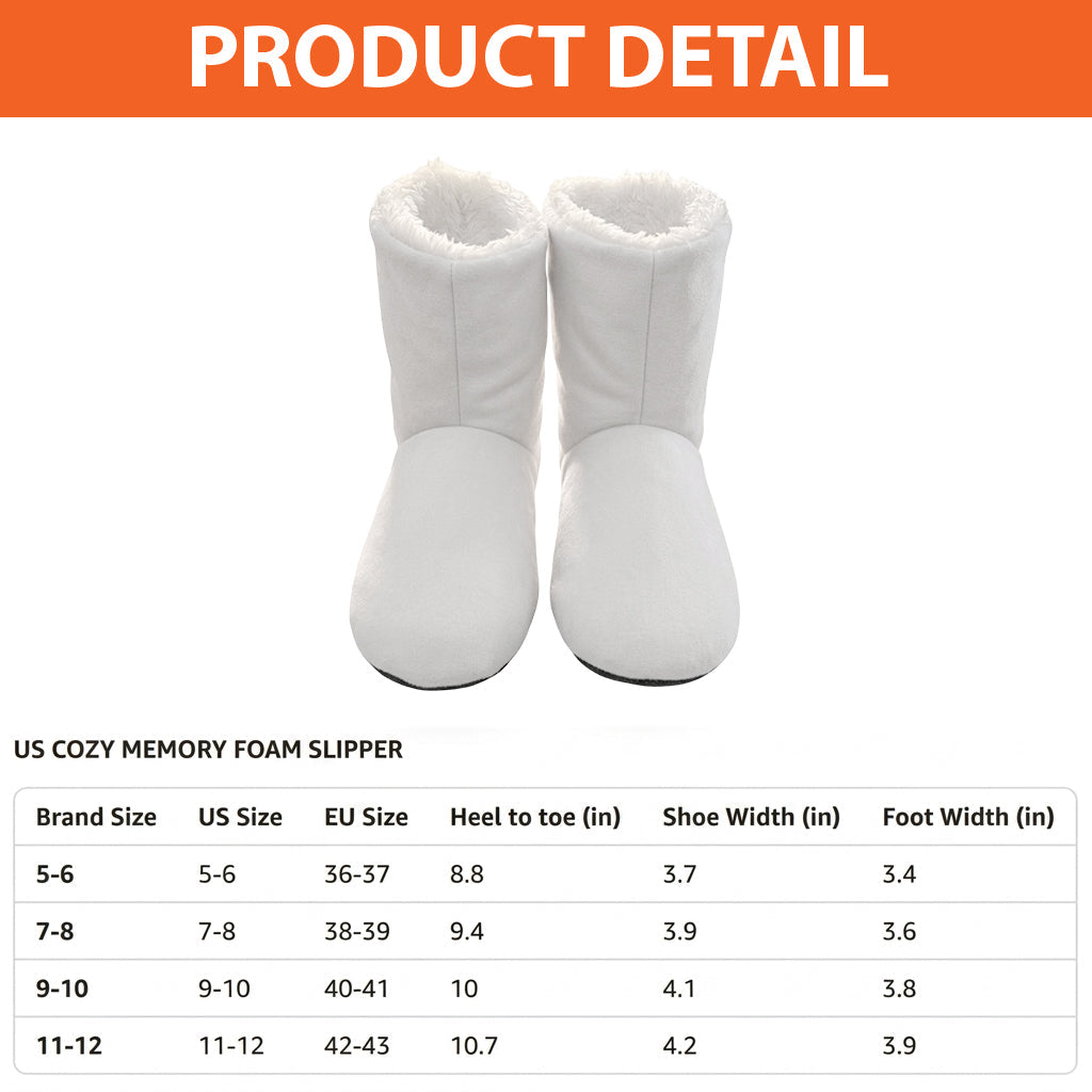 Love Highland Cow - Personalized Highland Cow Faux Fur Boot Slippers