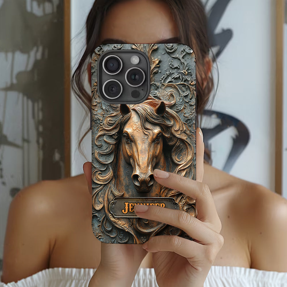 Love Horses - Personalized Horse Full Print Phone Case