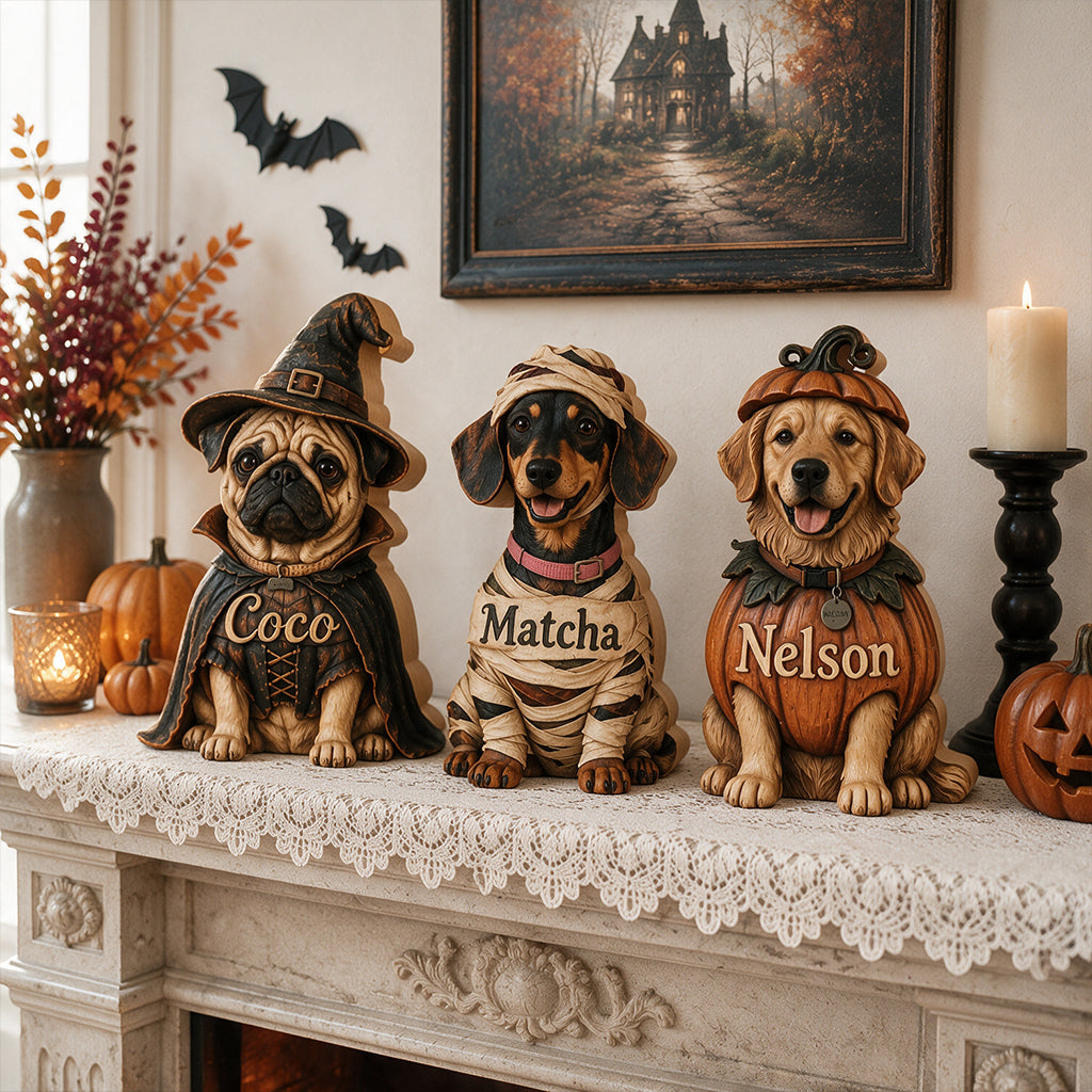 There's Some Horrors In This House - Personalized Dog Custom Shaped Wood Plaque