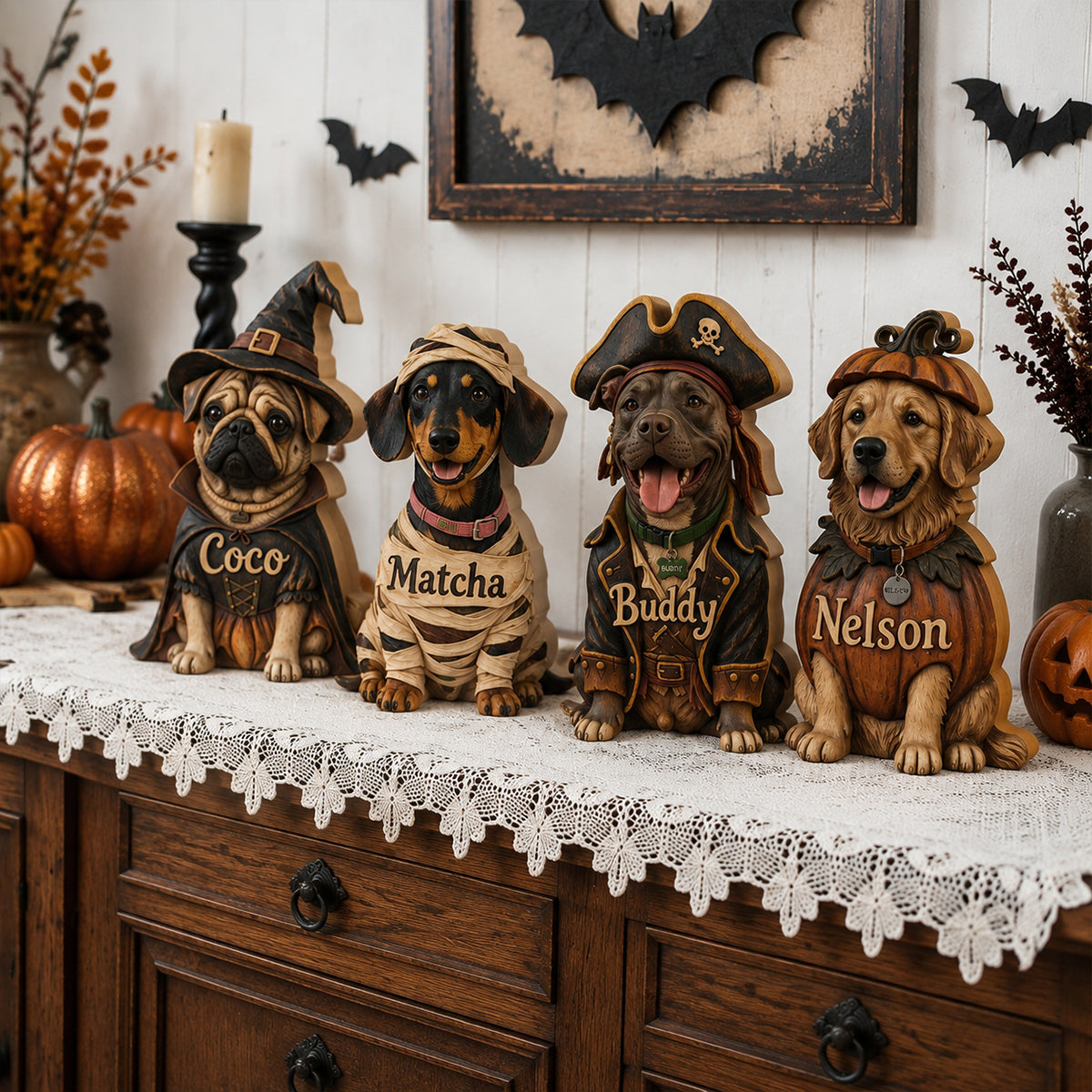 There's Some Horrors In This House - Personalized Dog Custom Shaped Wood Plaque