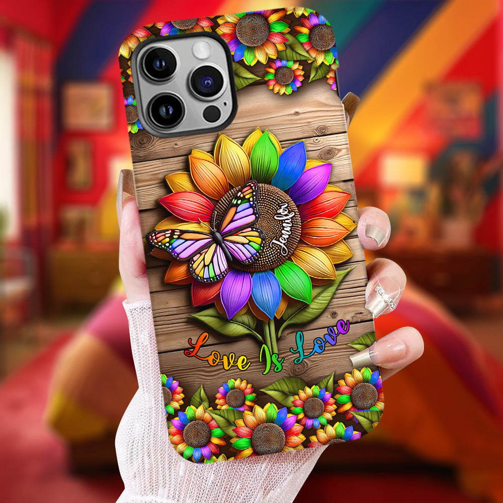 Love Is Love - Personalized LGBT Support Full Print Phone Case