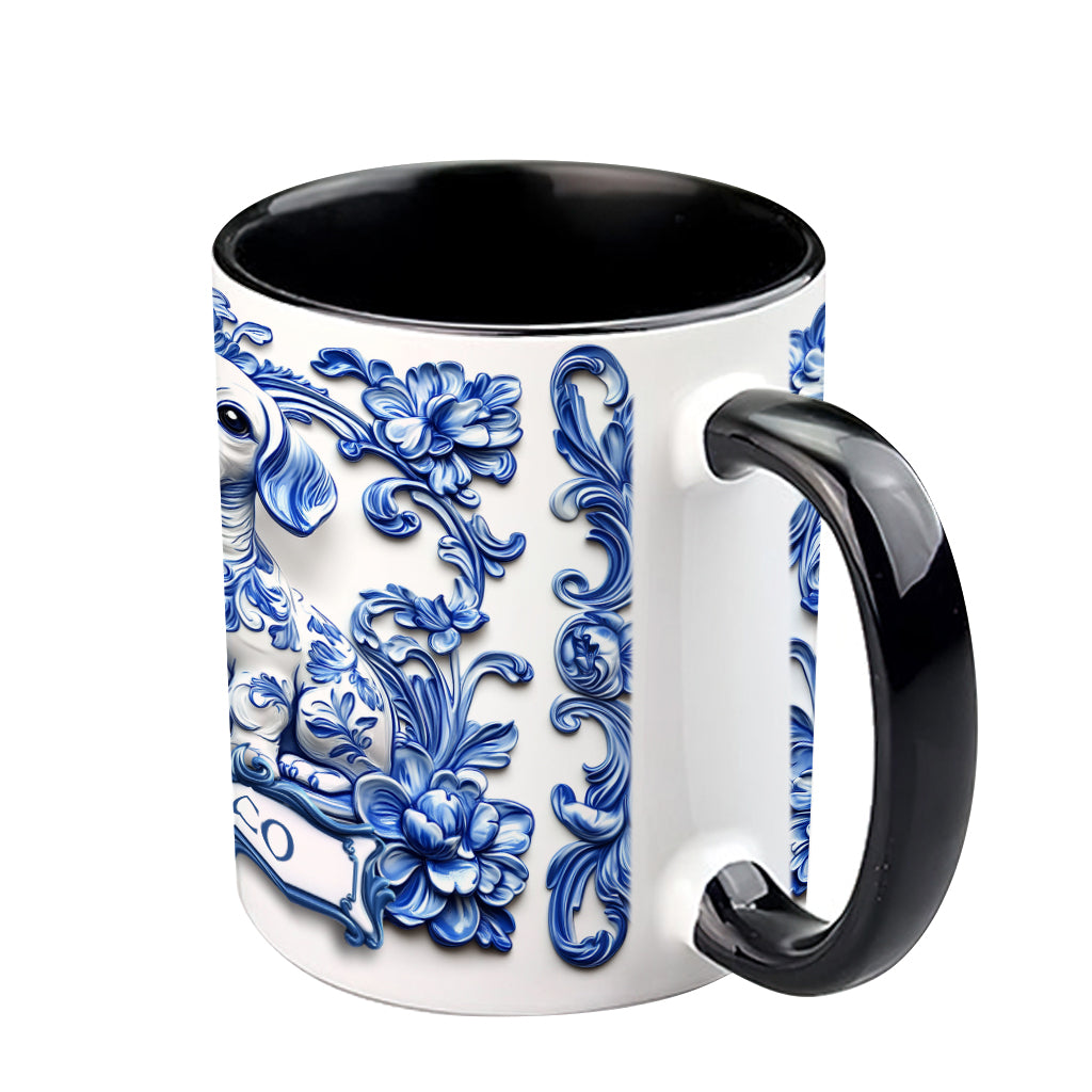 Porcelain Dachshund - Personalized Dog Accent Mug
