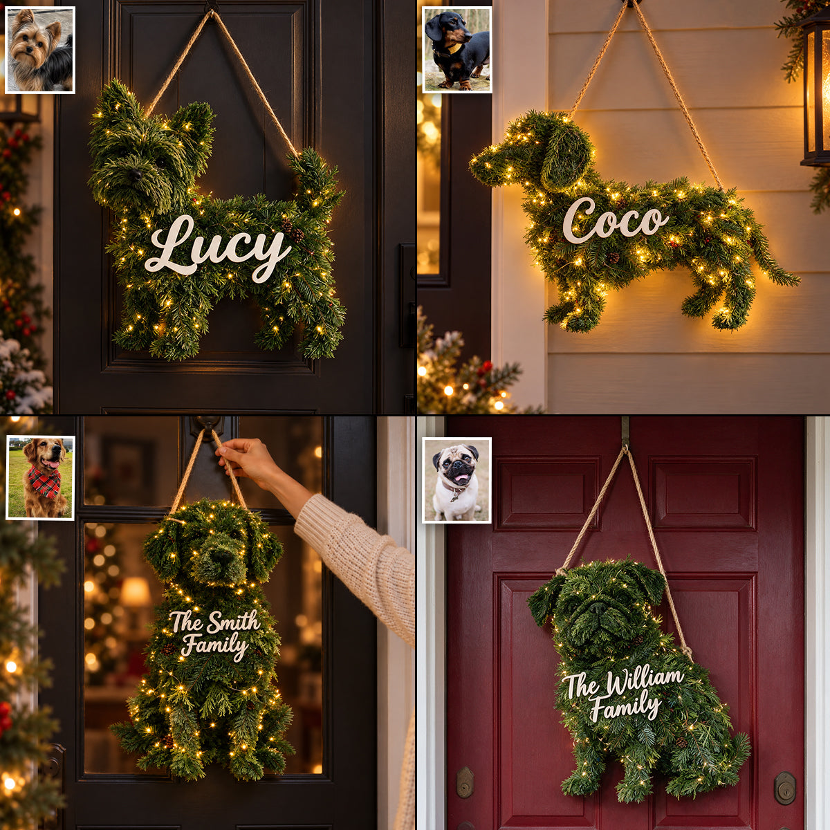 Merry Woofmas - Personalized Dog LED Light Acrylic Sign