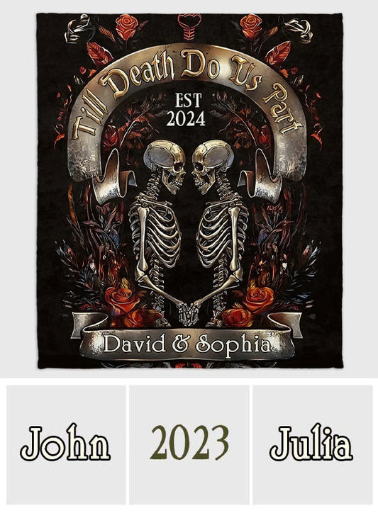 Till Death Do Us Part - Personalized Couple Blanket