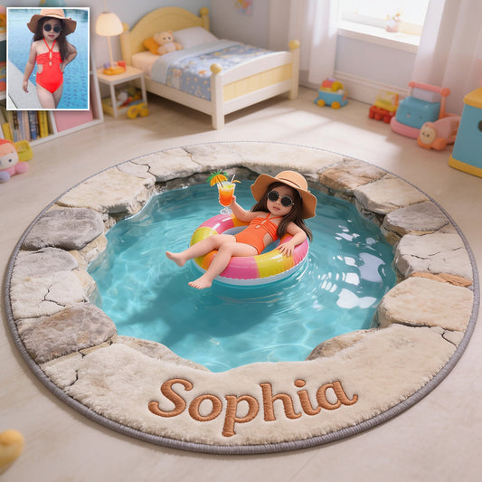 Summer Vibes - Personalized Kid Non-Slip Tufted Rug